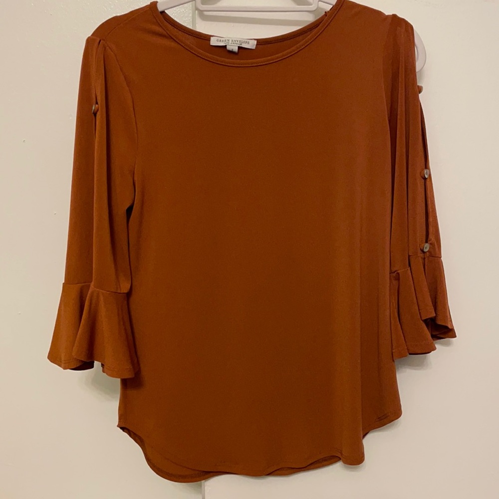 Flowy orange blouse